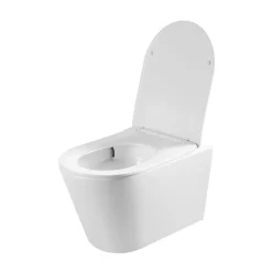 Geberit Pack WC bâti-support Duofix 112cm + WC suspendu Ceramia Tornado Rimless + abattant SoftClose + plaque blanche (CETORGEB3)* Wc Suspendu