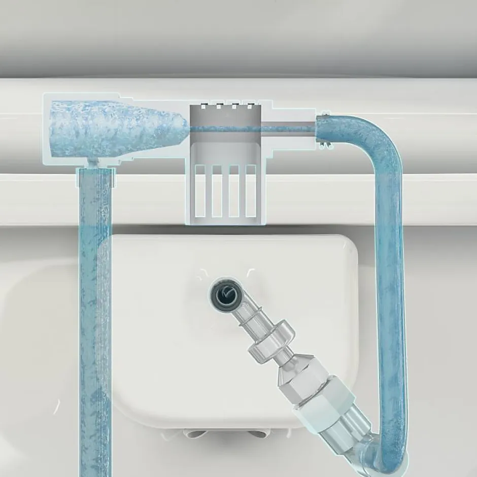 Swiss Aqua Technologies Pack WC Bâti-support Rapid SL + WC sans bride avec fonction bidet thermostatique + Plaque chrome* Wc Suspendu