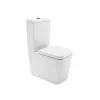 Sanindusa Pack WC Compact caréné blanc ADVANCE 61,5x36,5 chasse d'eau par le coté, évacuation arrière ou dessous, abattant inclus
