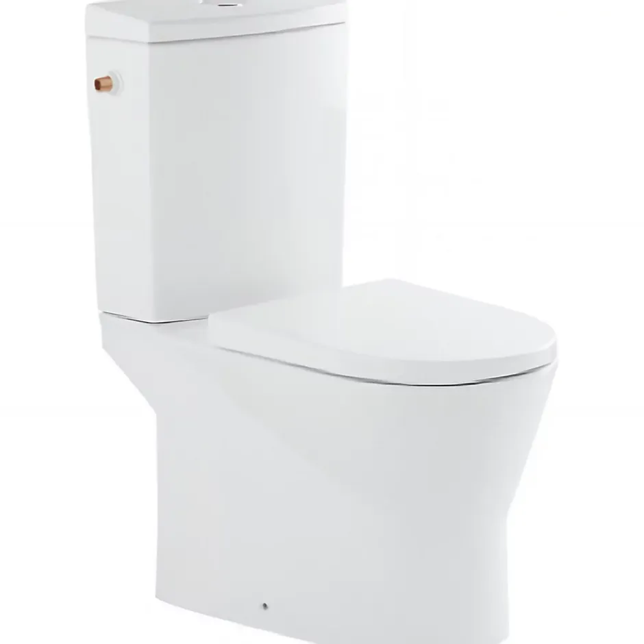 Sanindusa Pack WC cuvette+réservoir+abattant+fixations UrbY 65 caréné évacuation par dessous alim. chasse par le côté blanc* Wc À Poser