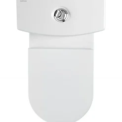 Sanindusa Pack WC cuvette+réservoir+abattant+fixations UrbY 65 caréné évacuation par dessous blanc