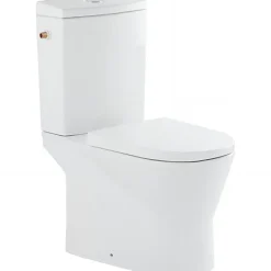 Sanindusa Pack WC cuvette+réservoir+abattant+fixations caréné évacuation par dessous alim. chasse par le côté abattant frein de chute blanc* Wc À Poser