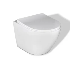 Badland Pack WC GEBERIT Bâti-support Duofix+WC Slim Soft-Close ROLO blanc+tapis d'isolation acoustique+plaque blanc* Wc Suspendu