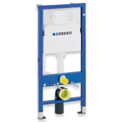 Badland Pack WC GEBERIT Bâti-support Duofix+WC Slim Soft-Close ROLO blanc+tapis d'isolation acoustique+plaque noir* Wc Suspendu