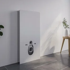 Bernstein Pack WC japonais + Module sanitaire Blanc, Toilettes suspendu lavant + Abattant LED, Chasse eau 180 - 59x38x38cm - Basic 1102