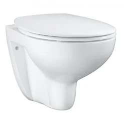 Grohe Pack WC Rapid SL autoportant + cuvette Bau Ceramic sans bride + plaque Skate Cosmo chrome (ProjectBau-1)