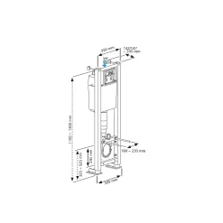 Siamp Pack WC suspendu avec cuvette sans bride effet Vortex Luvia et bâti universel* Wc Suspendu