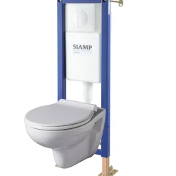 Planète Bain Pack WC suspendu bati Siamp universel + cuvette sans bride Erina