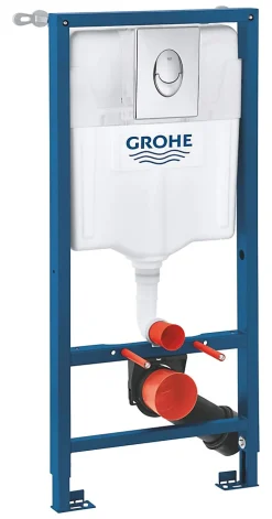 Grohe Pack WC suspendu blanc cuvette sans bride Fuerte et bâti-support sol et mur* Wc Suspendu