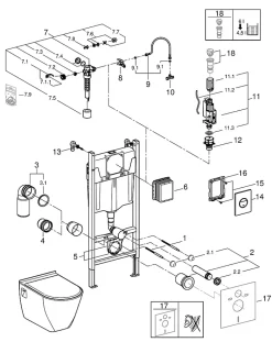 Grohe Pack WC suspendu blanc Solido Baufirst* Wc Suspendu