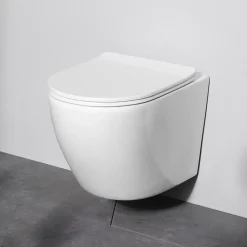 Am.Pm Europe Pack WC suspendu bâti mural et cuvette Plaque Round Blanche Pack WC Bati-support AM.PM X-Joy S* Wc Suspendu
