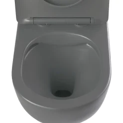 Planète Bain Pack WC suspendu gain de place bâti universel siamp + cuvette sans bride gris mat corolla