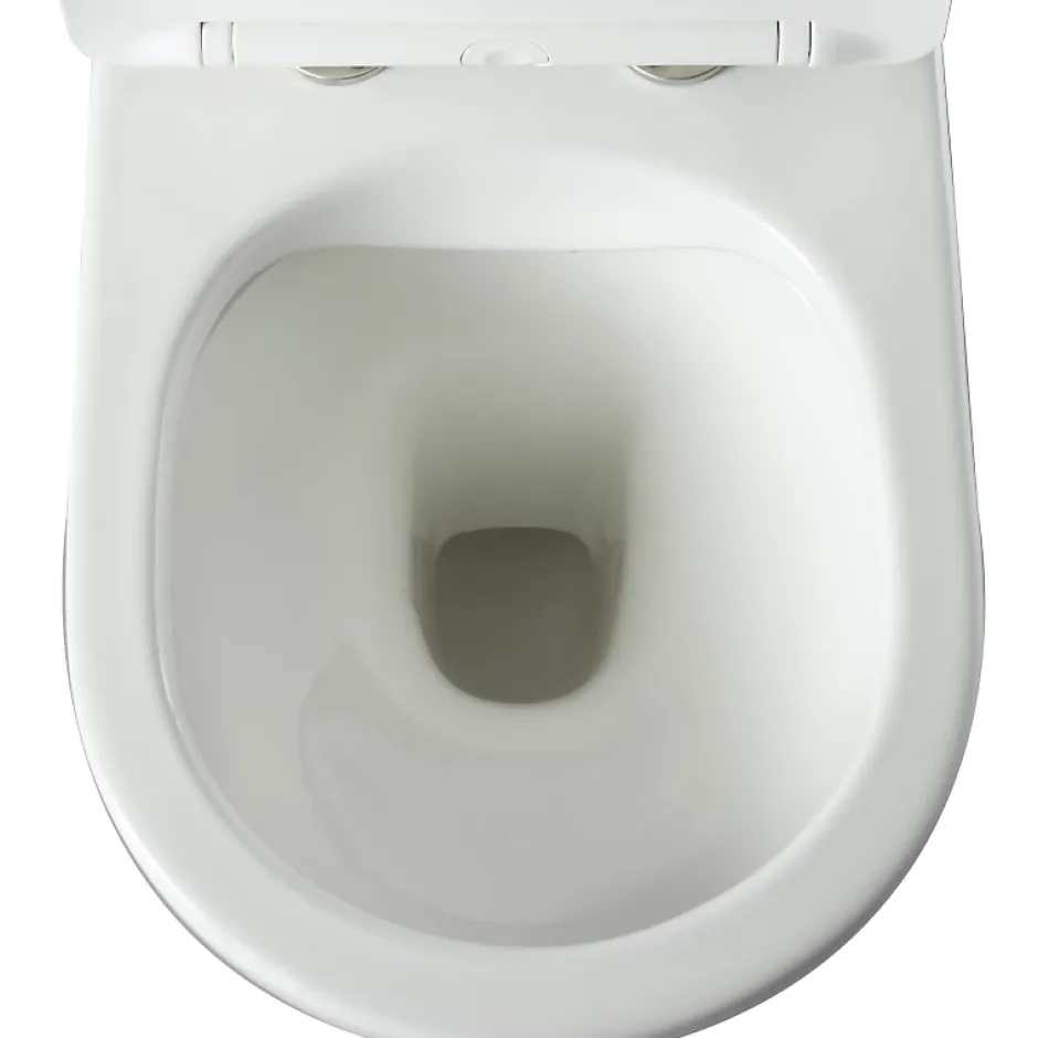 Planète Bain Pack WC suspendu gain de place bâti mural verre blanc + cuvette sans bride Corolla* Wc Suspendu