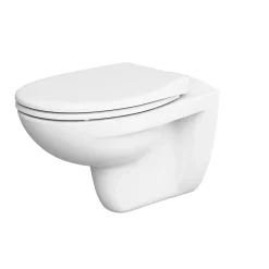 GoodHome Pack WC suspendu Lagon, en porcelaine vitrifiée avec abattant + bâti-support universel,