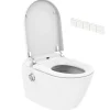 SFA Pack WC suspendu lavant avec cuvette sans bride, LED et télécommande, Saniwash