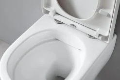 Bernstein Pack WC suspendu NT2039 blanc brillant, abattant Soft-Close avec bâti-support G3008 + plaque de déclenchement noir mat Modèle 4111* Wc Suspendu
