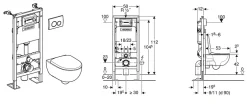 Geberit Pack WC suspendu sans bride, G-500 Design
