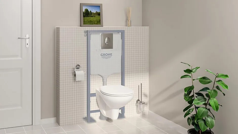 Grohe Pack WC suspendu sans bride sortie horizontale Solido Bau Air