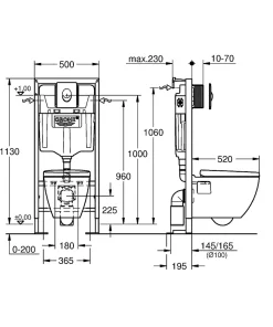 Grohe Pack WC suspendu sans bride Solido Harmony* Wc Suspendu