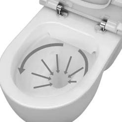 GoodHome Pack WC suspendu sans bride + bâti, Winam* Wc Suspendu