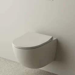 Vitra Pack WC suspendu Sento lin mat + bâti autoportant V-Fix Core + Plaque Round noir mat* Wc Suspendu