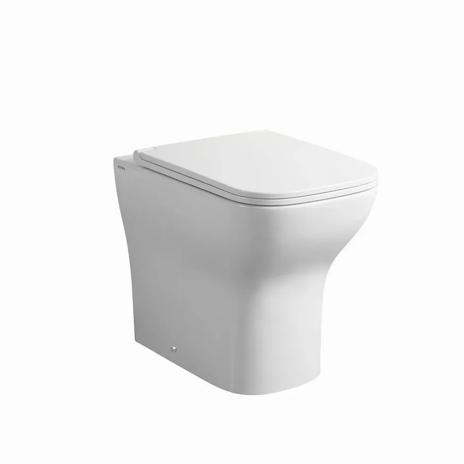 Kiamami Valentina Paire Bidet + Installation De Toilette Au Sol Affleurante Au Mur En Céramique Blanche* Wc À Poser