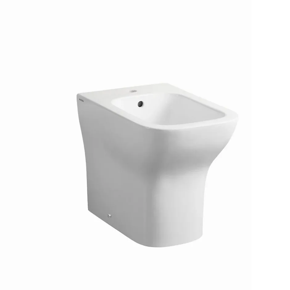 Kiamami Valentina Paire Bidet + Installation De Toilette Au Sol Affleurante Au Mur En Céramique Blanche* Wc À Poser