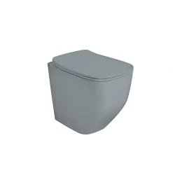 Kiamami Valentina Paire De Bidet Et Wc Encastrés Gris Mat Avec Abattant De Toilette* Wc À Poser