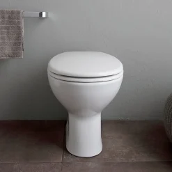 Kiamami Valentina Paire De Sanitaires Au Sol Wc Et Bidet En Céramique Blanche - Cipro