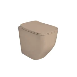Kiamami Valentina Paire De Toilettes À Bidet Et À Chasse D'eau En Céramique Sable Mat* Wc À Poser