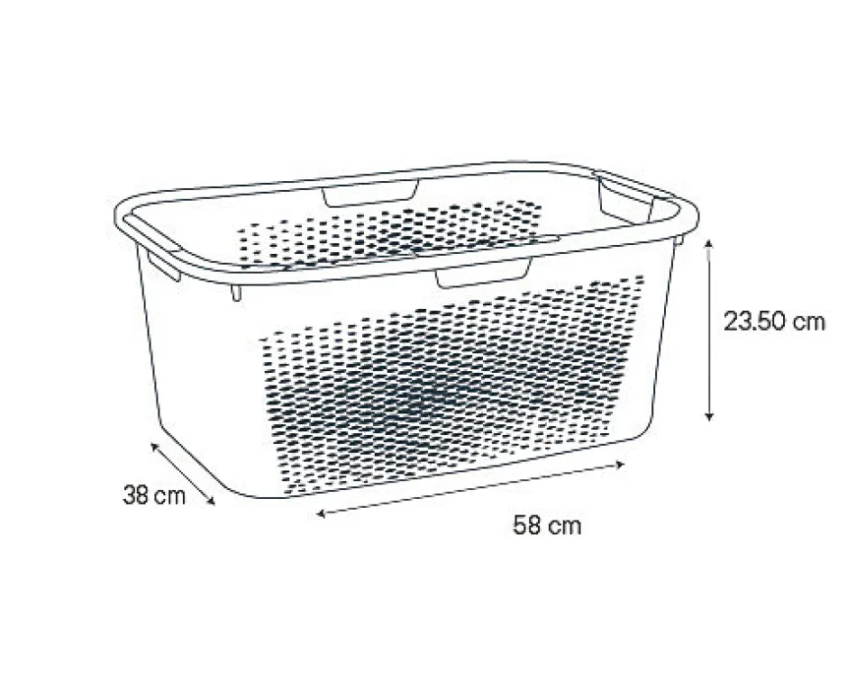 Sundis Panier à linge vert 40L en polypropylène, Pixel