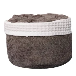 Sud Etoff Panier invité avec serviettes (30x30 cm - Taupe)