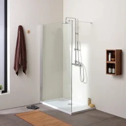 Panneau de douche fixe en verre clair 8 mm - walk in