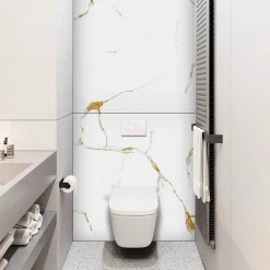 Kobert-in Panneau d'habillage pour bâti,support WC suspendu, 1200x1200x4 mm, finition Marbre Or, Calacatta Gold KOBERT,IN* Wc Suspendu