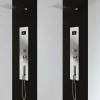 Laneri Panneau douche en acier inox avec 4 fonctions, inclu le flexible, la douche à main, les gets hydromassage, la cascade cervicale