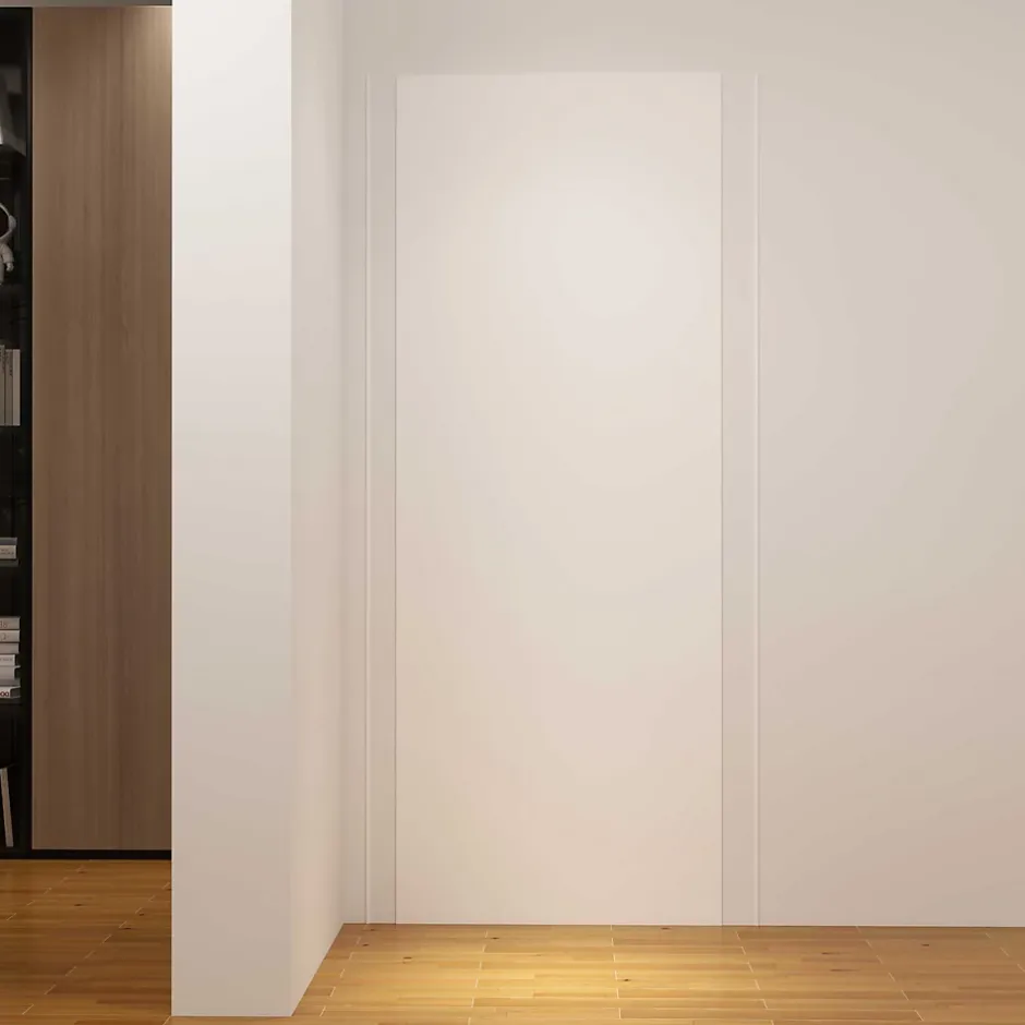 AICA Sanitaire Panneau mural de douche Blanc 90 x 210 cm mural aluminium avec 1 profile - Étanche, durable et facile à nettoyer