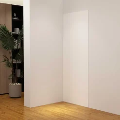 AICA Sanitaire Panneau mural de douche Blanc 120 x 210 cm mural aluminium - Étanche, durable et facile à nettoyer