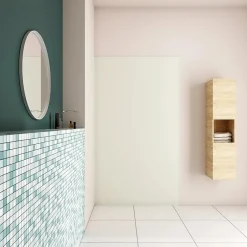AICA Sanitaire Panneau mural de douche Ivoire 100x210cm,Panneaux muraux salle de bain habillage mural aluminium