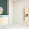 AICA Sanitaire Panneau mural de douche Ivoire 120x90x210cm,Panneaux muraux salle de bain habillage mural aluminium,avec 2 profilés de finition