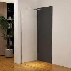 AICA Sanitaire Panneau mural de douche Noir 90 x 210 cm mural aluminium avec 1 profile - Étanche, durable et facile à nettoyer