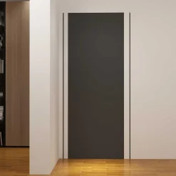 AICA Sanitaire Panneau mural de douche Noir 90 x 210 cm mural aluminium avec 1 profile - Étanche, durable et facile à nettoyer