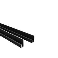 AICA Sanitaire Panneau mural de douche Noir 90 x 210 cm mural aluminium avec 1 profile - Étanche, durable et facile à nettoyer
