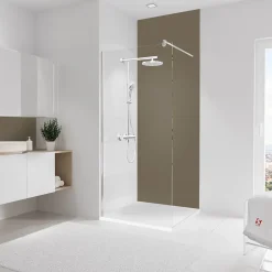Schulte Panneau mural de salle de bains l.90x255 cm, taupe, DécoDesign