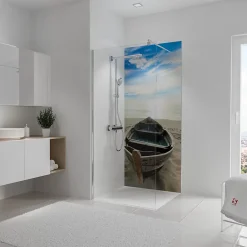 Schulte Panneau mural de salle de bains l.90 x H.210 cm, bateau en niche, DécoDesign Photo* Panneau Mural De Salle De Bains