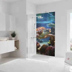 Schulte Panneau mural de salle de bain l.90 x H.210 cm, motif tortue, DécoDesign* Panneau Mural De Salle De Bains