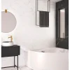 Kinedo Panneau mural de salle de bain - Kinewall Design - - Marbre blanc - 125x250 cm