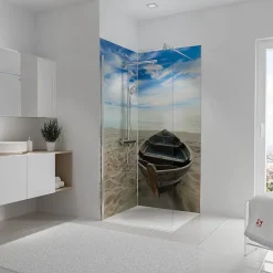 Schulte Panneau mural de salle de bains l.90 x H.210 cm, bateau en niche, Décodesign photo vendu par 2