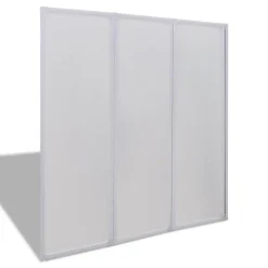 Vidaxl Pare baignoire à 3 volets rétractables (117x120 cm - Blanc)