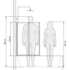 Schulte Pare baignoire à coller 2 volets + paroi de retour fixe, 89 x 70 x 120 cm, verre transparent, profilé noir,* Pare-Baignoire