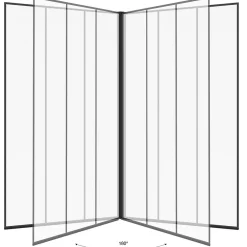 IDMarket Pare baignoire 1 volet 70x120 cm sérigraphié effet verrière avec profilé en aluminium noir* Pare-Baignoire